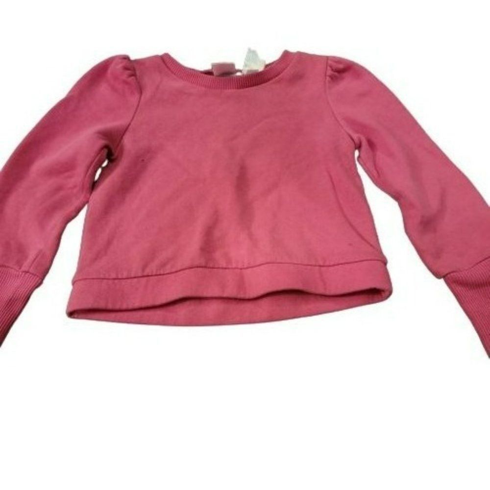 Extremely Me Girls Pink Ribbed Long Sleeve Crew Neck Pullover Sweatshirt Size 5/